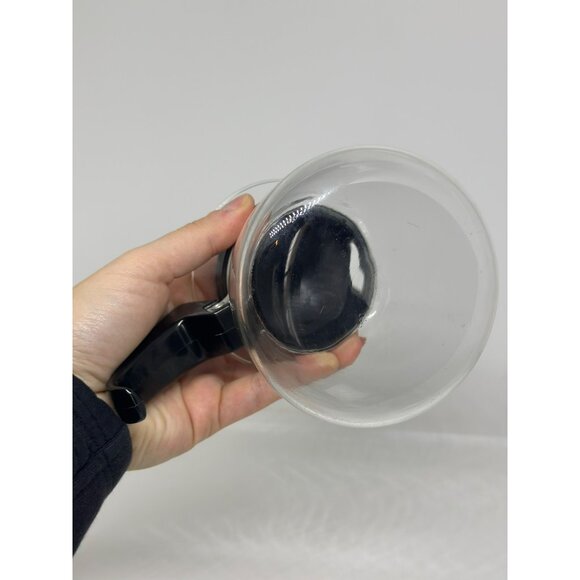 VTG Unknown Brand Glass Small Mini Coffee Tea Carafe Pot With Lid Handle Serving - Picture 4 of 5